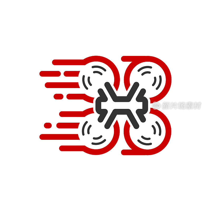 Fast Drone Logo Template Design Vector, Emblem, Design Concept, Creative Symbol, Icon